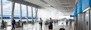 Climate Control Mist Cooling System for Airports